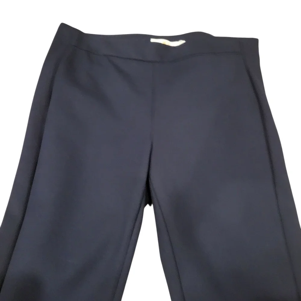 Tory Burch Maude Navy Blue Stretch Ankle Flat Front Cigar Pants Size‎ 2 I376